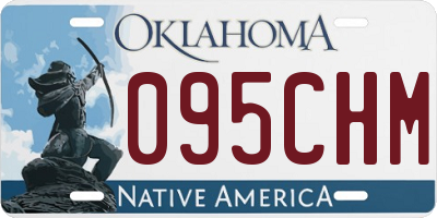 OK license plate 095CHM
