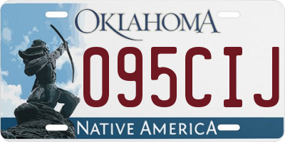 OK license plate 095CIJ