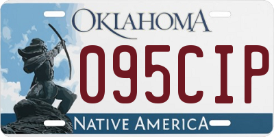 OK license plate 095CIP