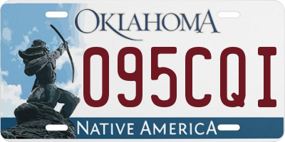OK license plate 095CQI