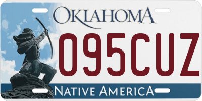 OK license plate 095CUZ