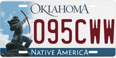 OK license plate 095CWW