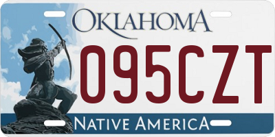 OK license plate 095CZT
