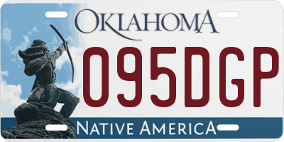 OK license plate 095DGP