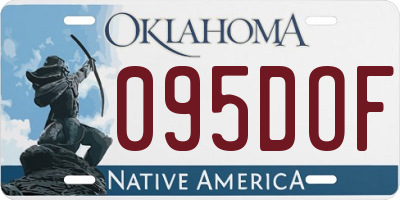 OK license plate 095DOF
