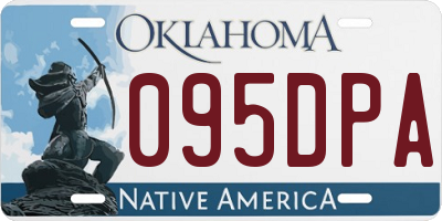 OK license plate 095DPA