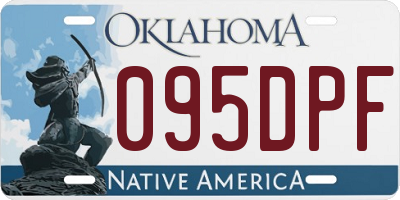 OK license plate 095DPF