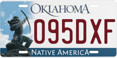 OK license plate 095DXF