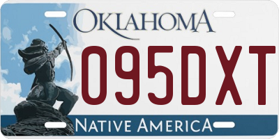 OK license plate 095DXT