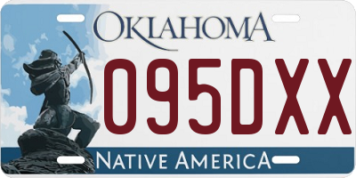 OK license plate 095DXX