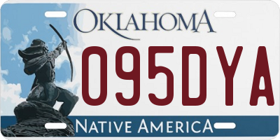 OK license plate 095DYA
