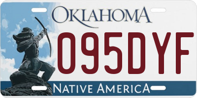 OK license plate 095DYF