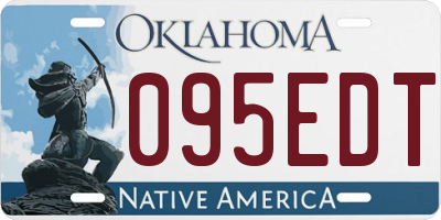 OK license plate 095EDT
