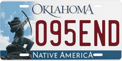 OK license plate 095END