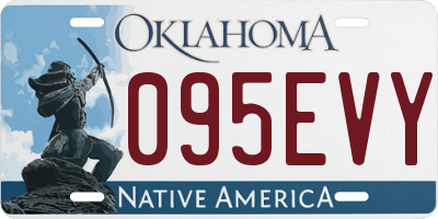 OK license plate 095EVY