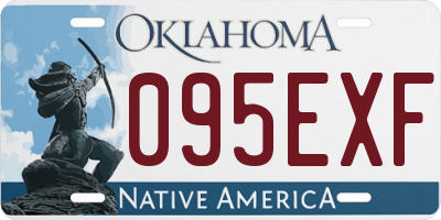 OK license plate 095EXF