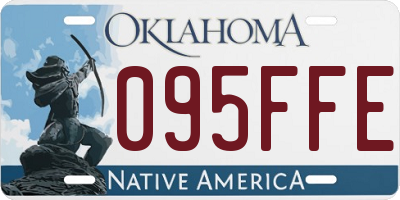 OK license plate 095FFE