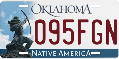 OK license plate 095FGN