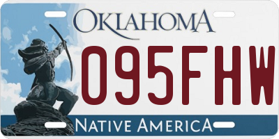OK license plate 095FHW