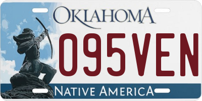 OK license plate 095VEN
