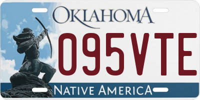OK license plate 095VTE