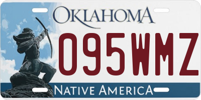 OK license plate 095WMZ