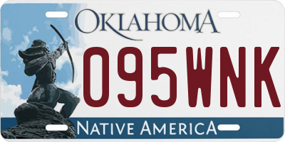 OK license plate 095WNK