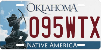 OK license plate 095WTX