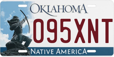 OK license plate 095XNT