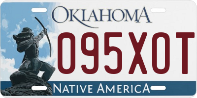 OK license plate 095XOT