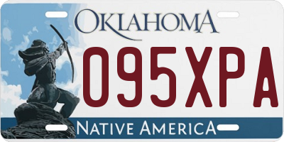 OK license plate 095XPA