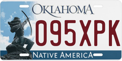 OK license plate 095XPK