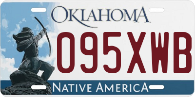 OK license plate 095XWB