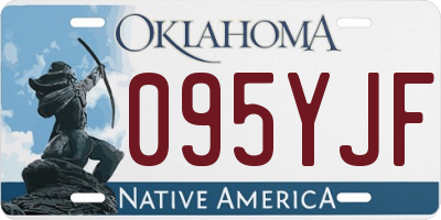 OK license plate 095YJF