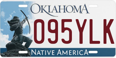 OK license plate 095YLK
