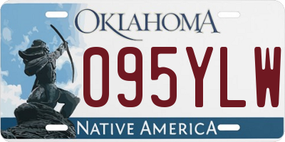 OK license plate 095YLW
