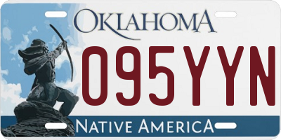 OK license plate 095YYN