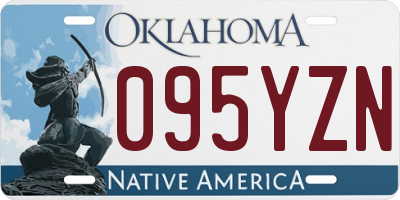 OK license plate 095YZN