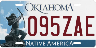 OK license plate 095ZAE