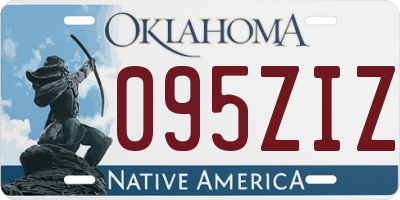 OK license plate 095ZIZ