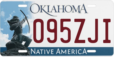 OK license plate 095ZJI