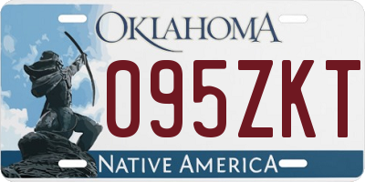 OK license plate 095ZKT