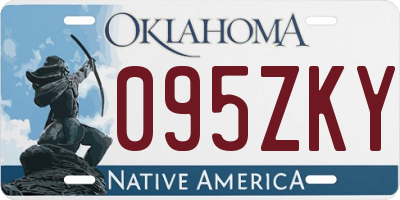 OK license plate 095ZKY