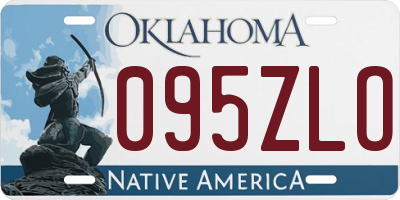 OK license plate 095ZLO