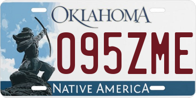 OK license plate 095ZME