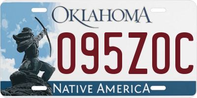 OK license plate 095ZOC