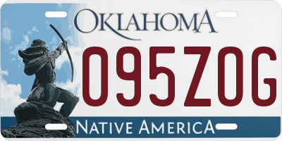 OK license plate 095ZOG