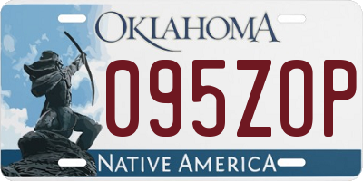 OK license plate 095ZOP