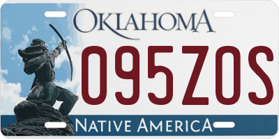 OK license plate 095ZOS