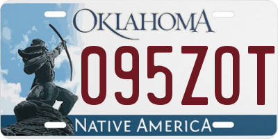 OK license plate 095ZOT